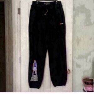 NBA Black and Blue Sweatpants with Tapered Cuffs